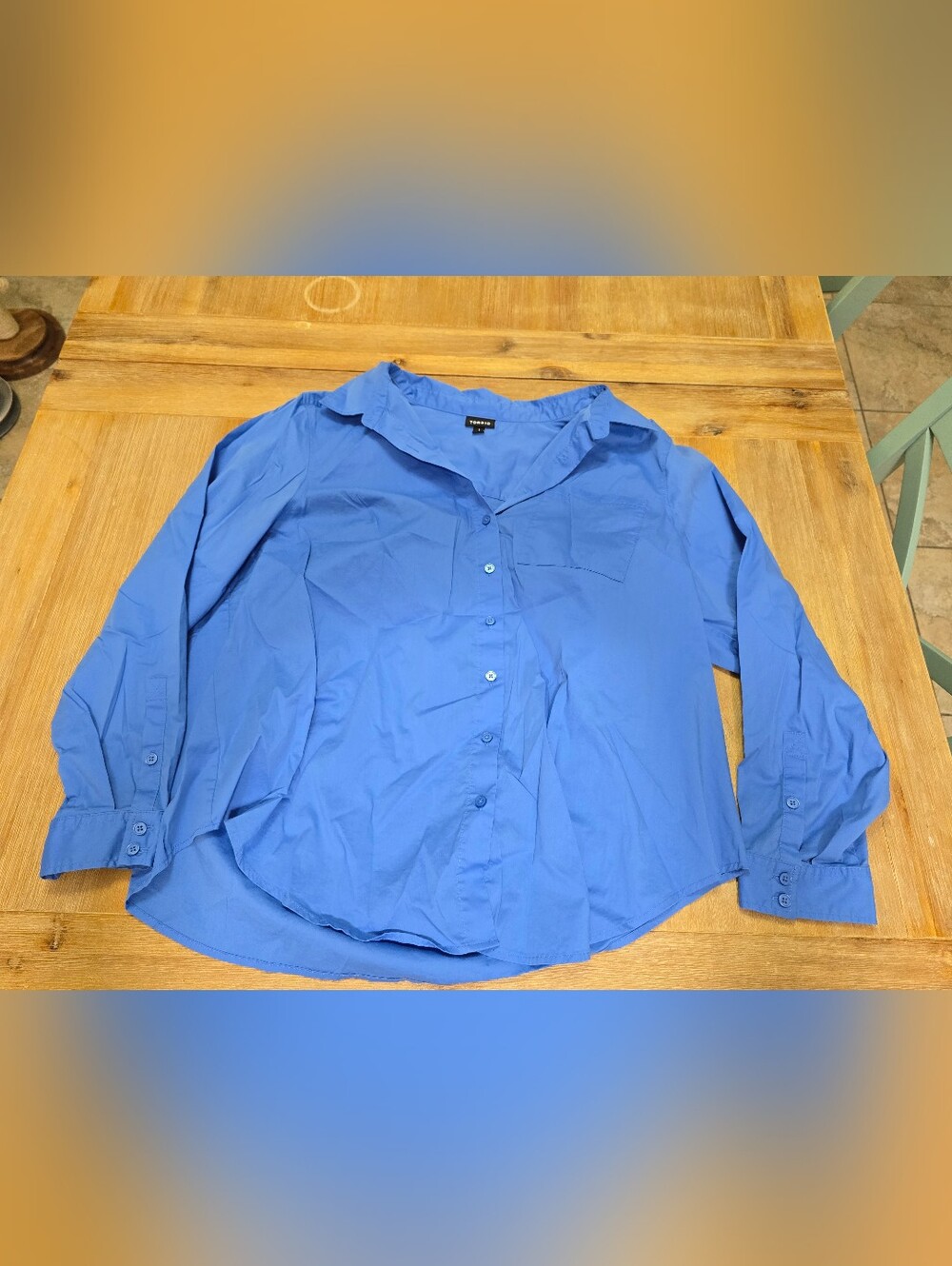 torrid Periwinkle Blue Button-Down Shirt